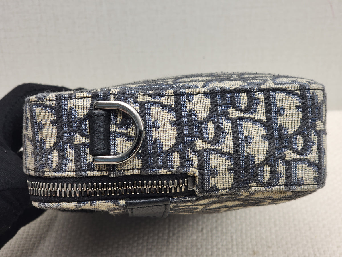 Dior Navy Oblique Canvas Safari Messenger Bag