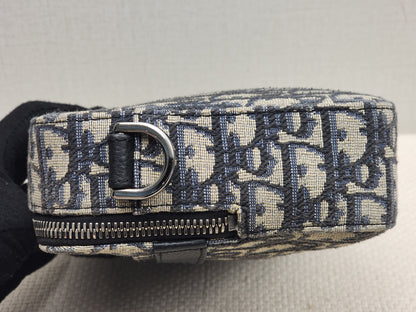 Dior Navy Oblique Canvas Safari Messenger Bag