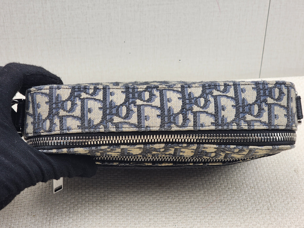 Dior Navy Oblique Canvas Safari Messenger Bag