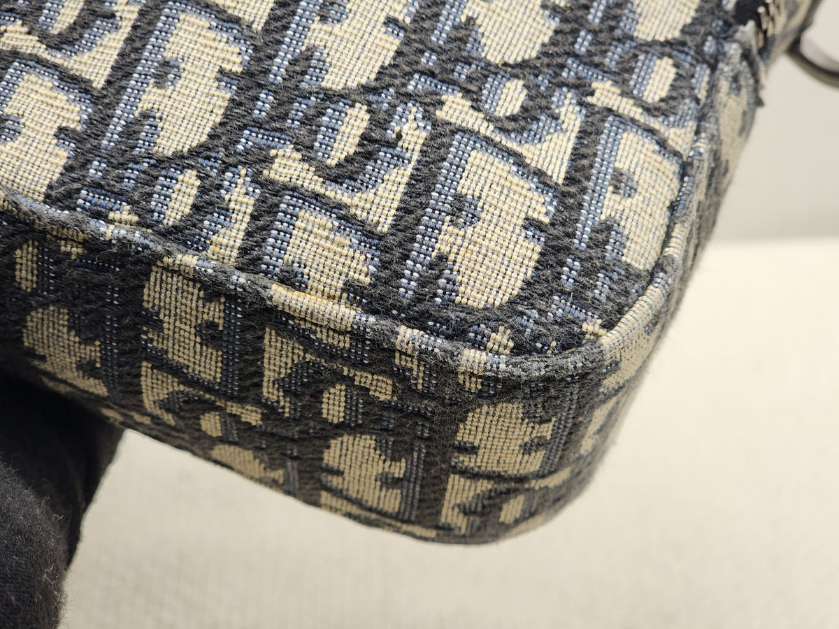 Dior Navy Oblique Canvas Safari Messenger Bag