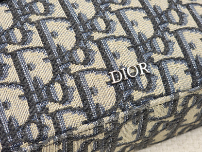 Dior Navy Oblique Canvas Safari Messenger Bag