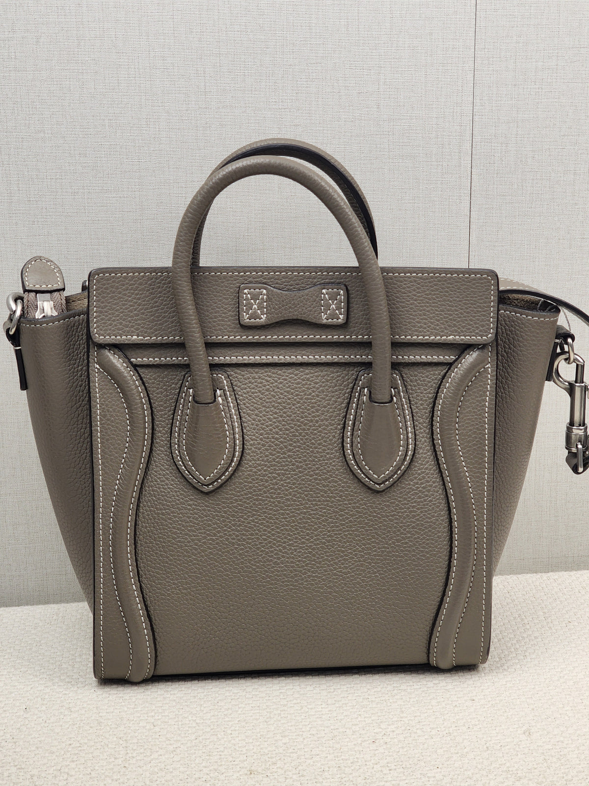 Celine Taupe Calfskin Nano Luggage