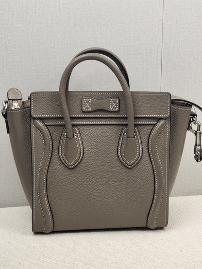 Celine Taupe Calfskin Nano Luggage