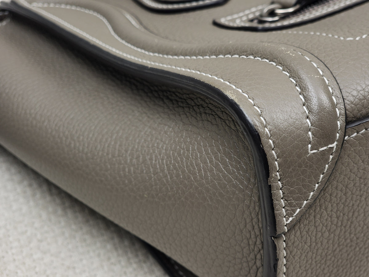 Celine Taupe Calfskin Nano Luggage