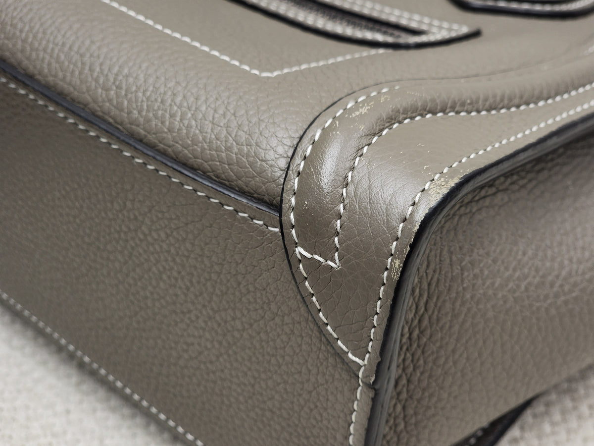 Celine Taupe Calfskin Nano Luggage