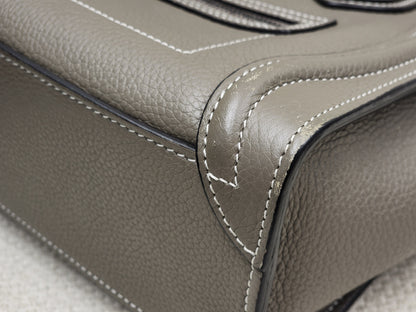 Celine Taupe Calfskin Nano Luggage