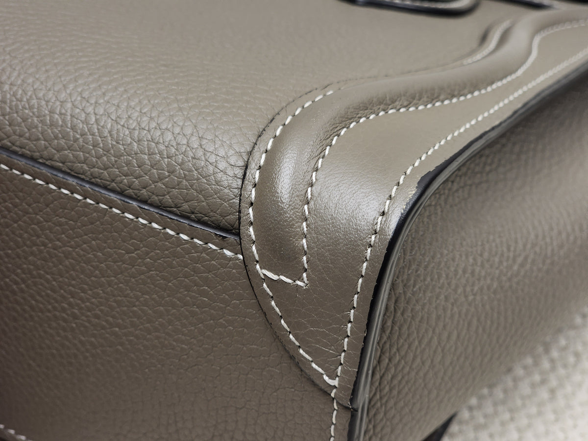 Celine Taupe Calfskin Nano Luggage