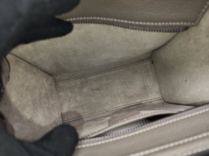Celine Taupe Calfskin Nano Luggage