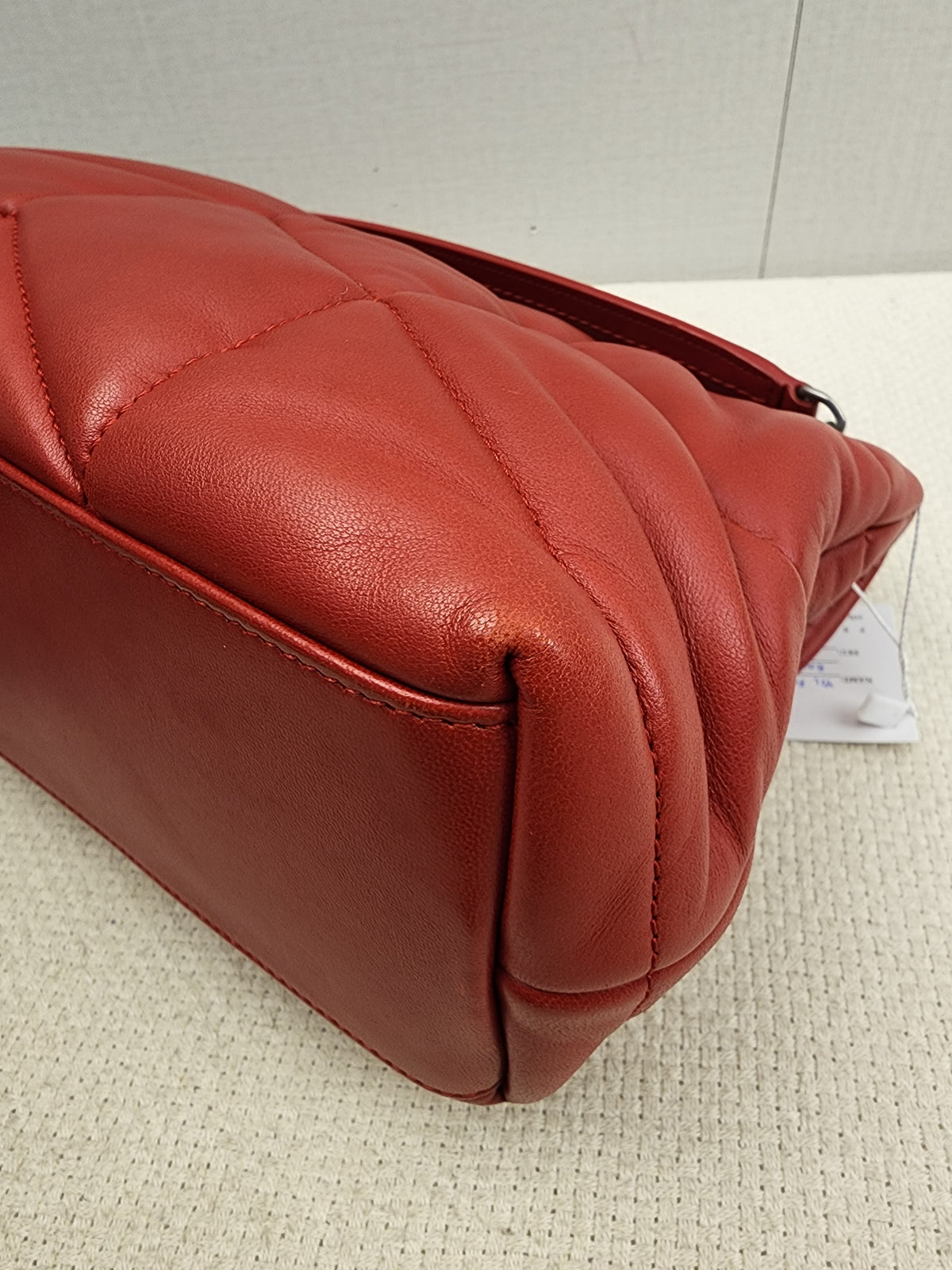 YSL Red Lambskin Small Puffer Bag (RHW)