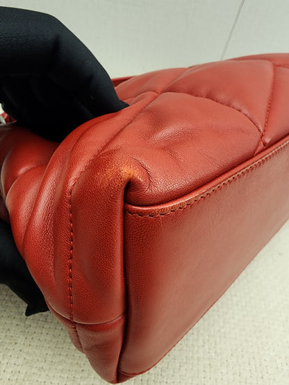 YSL Red Lambskin Small Puffer Bag (RHW)