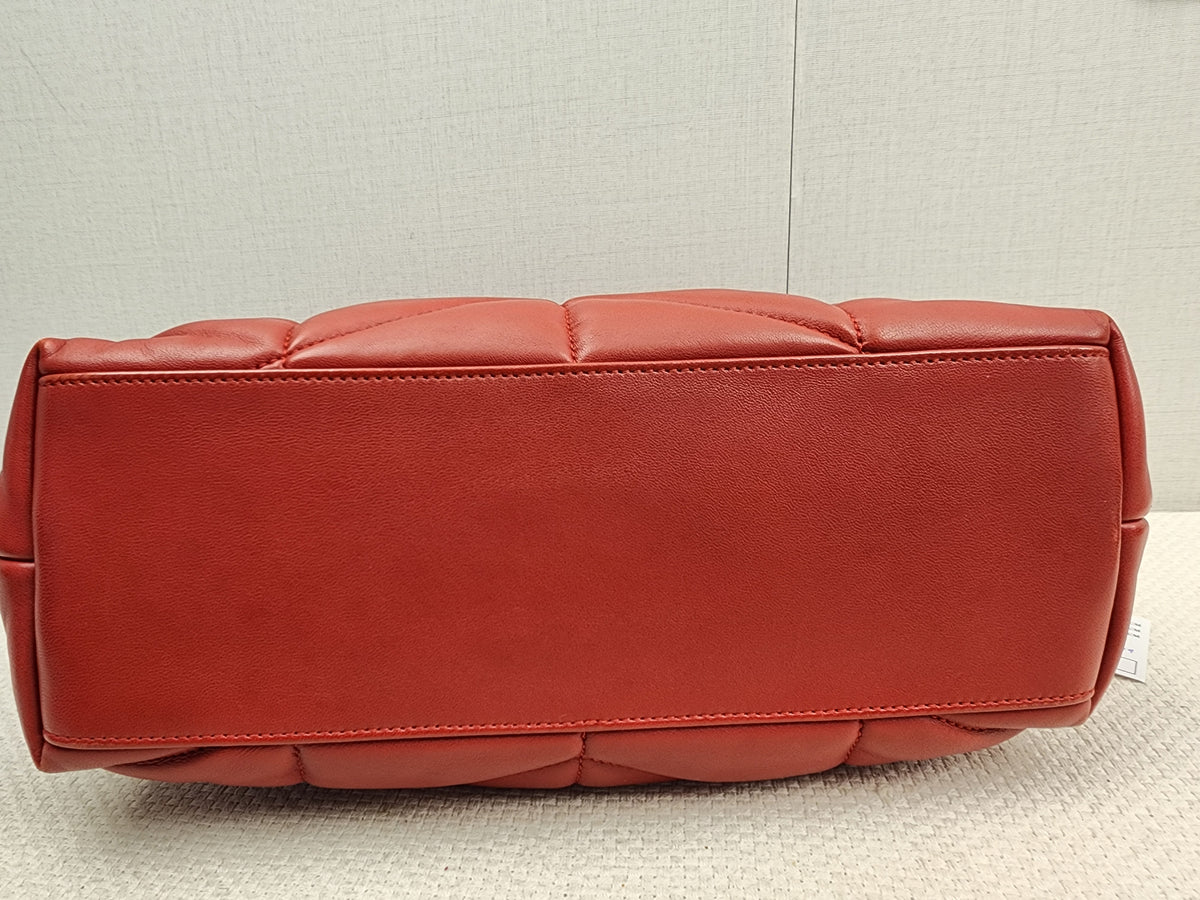 YSL Red Lambskin Small Puffer Bag (RHW)