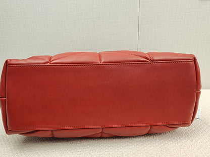 YSL Red Lambskin Small Puffer Bag (RHW)
