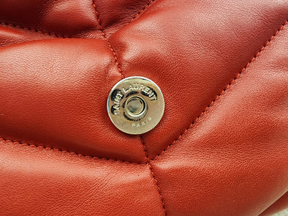 YSL Red Lambskin Small Puffer Bag (RHW)