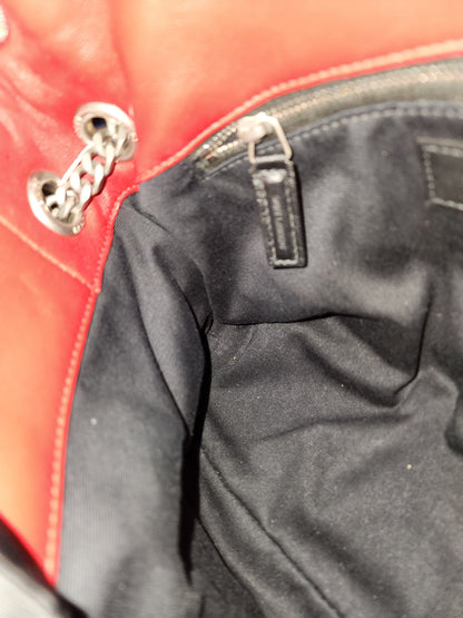 YSL Red Lambskin Small Puffer Bag (RHW)
