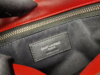 YSL Red Lambskin Small Puffer Bag (RHW)