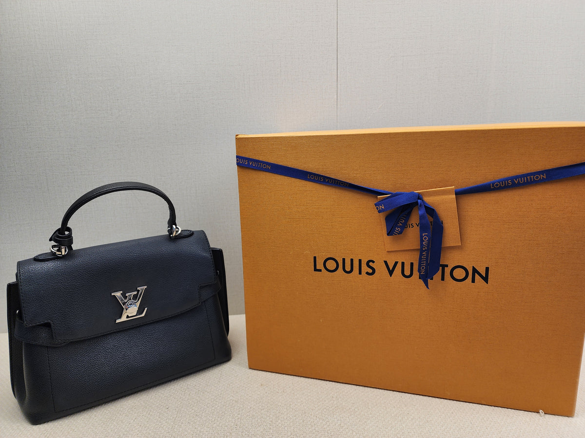 LV Black Calfskin Lockme Ever BB (SHW)