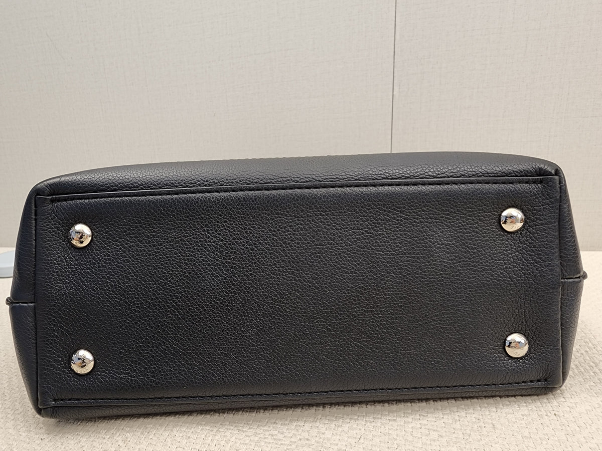 LV Black Calfskin Lockme Ever BB (SHW)