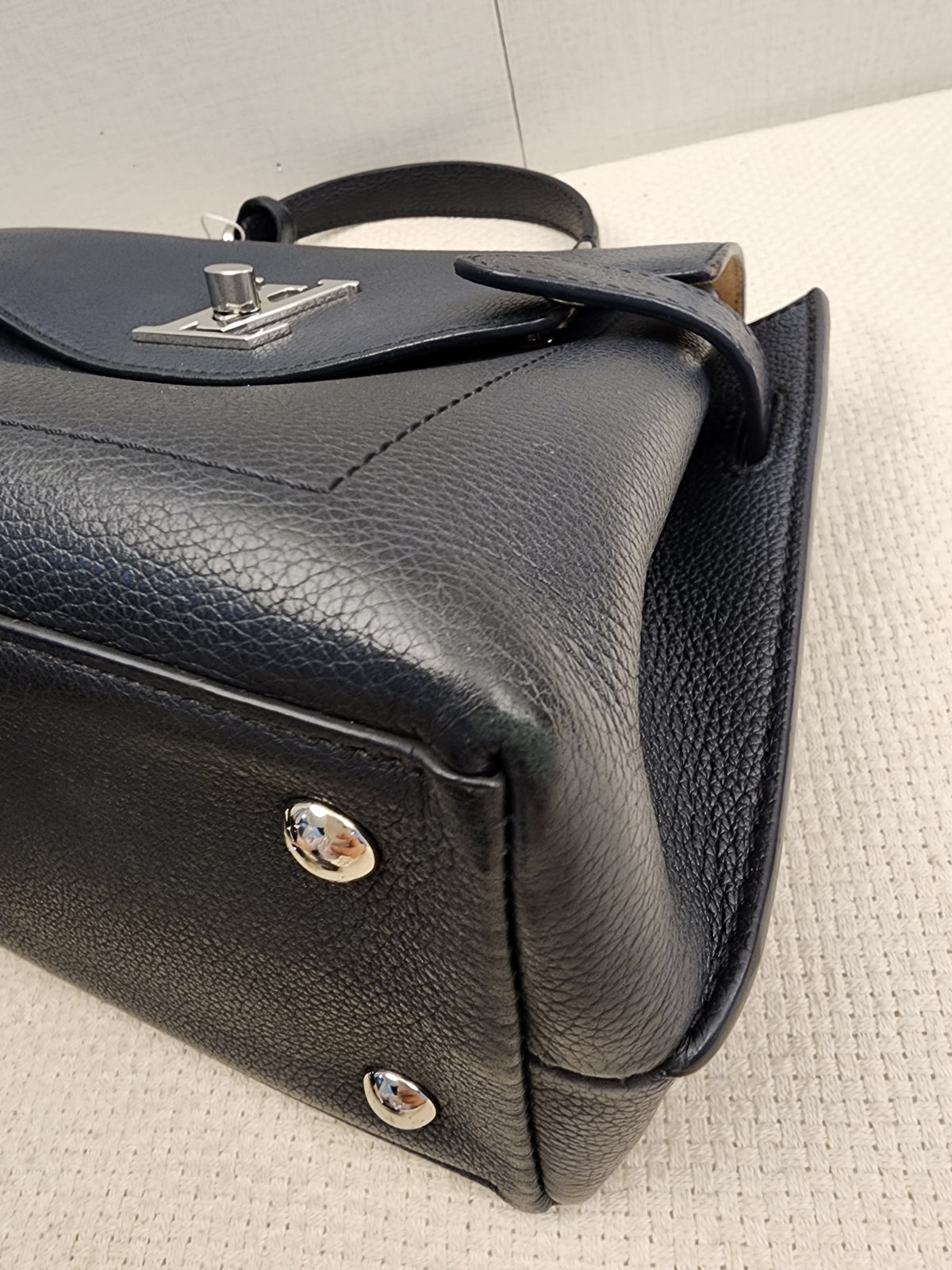 LV Black Calfskin Lockme Ever BB (SHW)