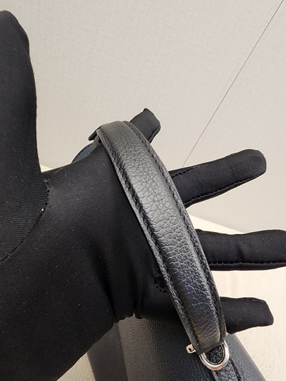 LV Black Calfskin Lockme Ever BB (SHW)