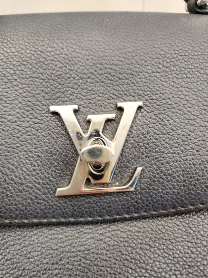 LV Black Calfskin Lockme Ever BB (SHW)