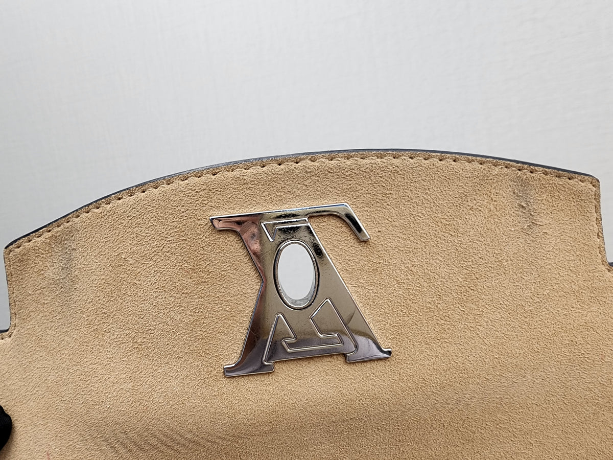 LV Black Calfskin Lockme Ever BB (SHW)