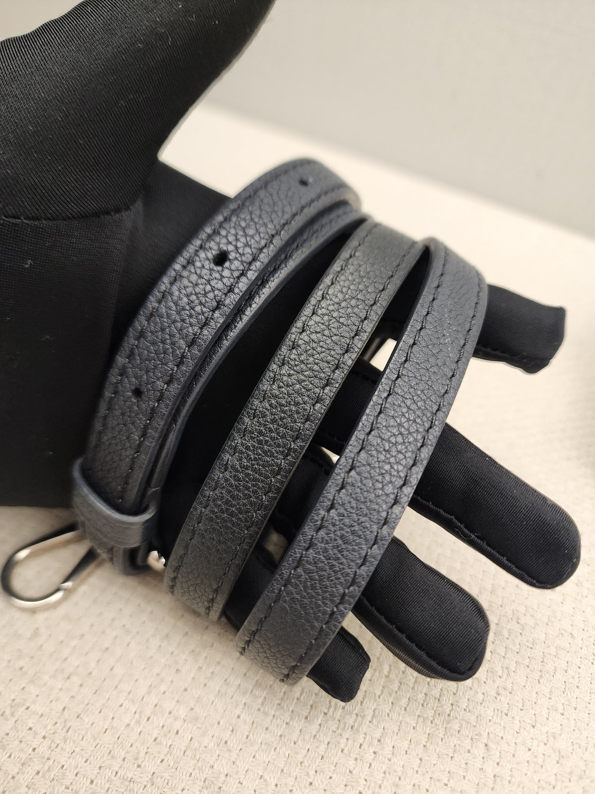 LV Black Calfskin Lockme Ever BB (SHW)