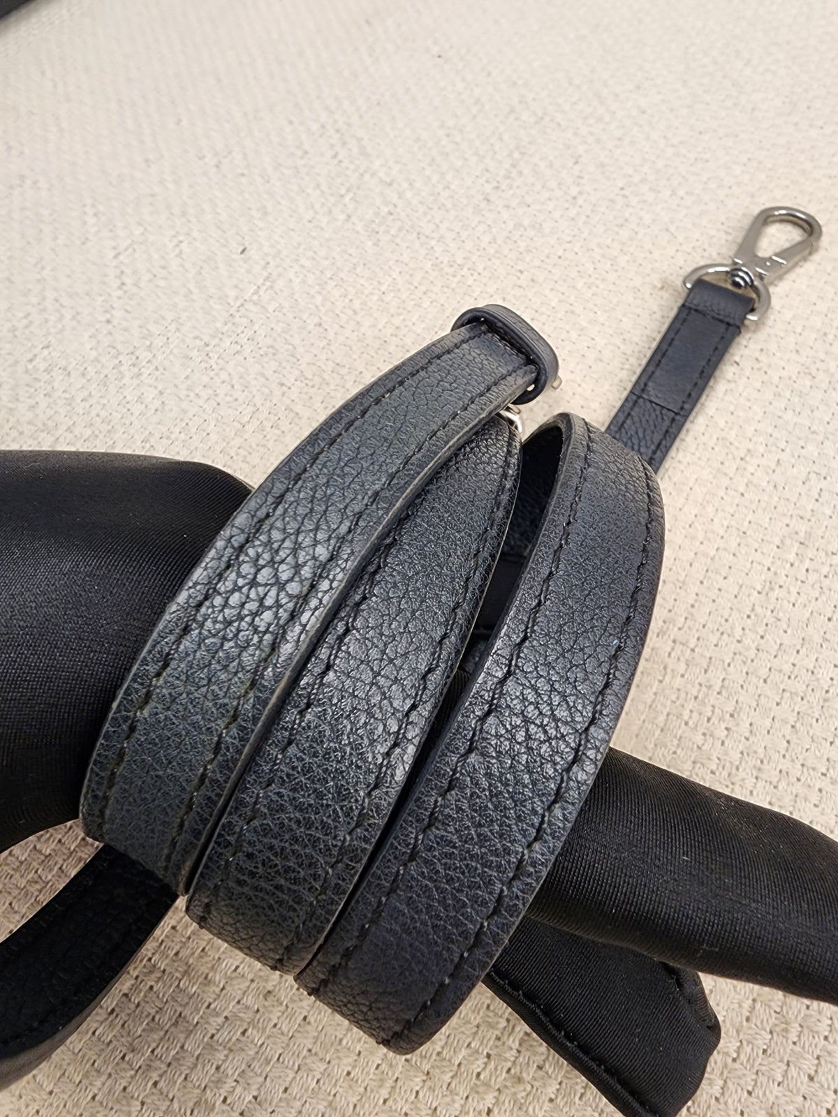 LV Black Calfskin Lockme Ever BB (SHW)