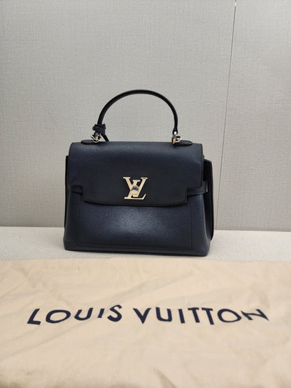 LV Black Calfskin Lockme Ever BB (SHW)