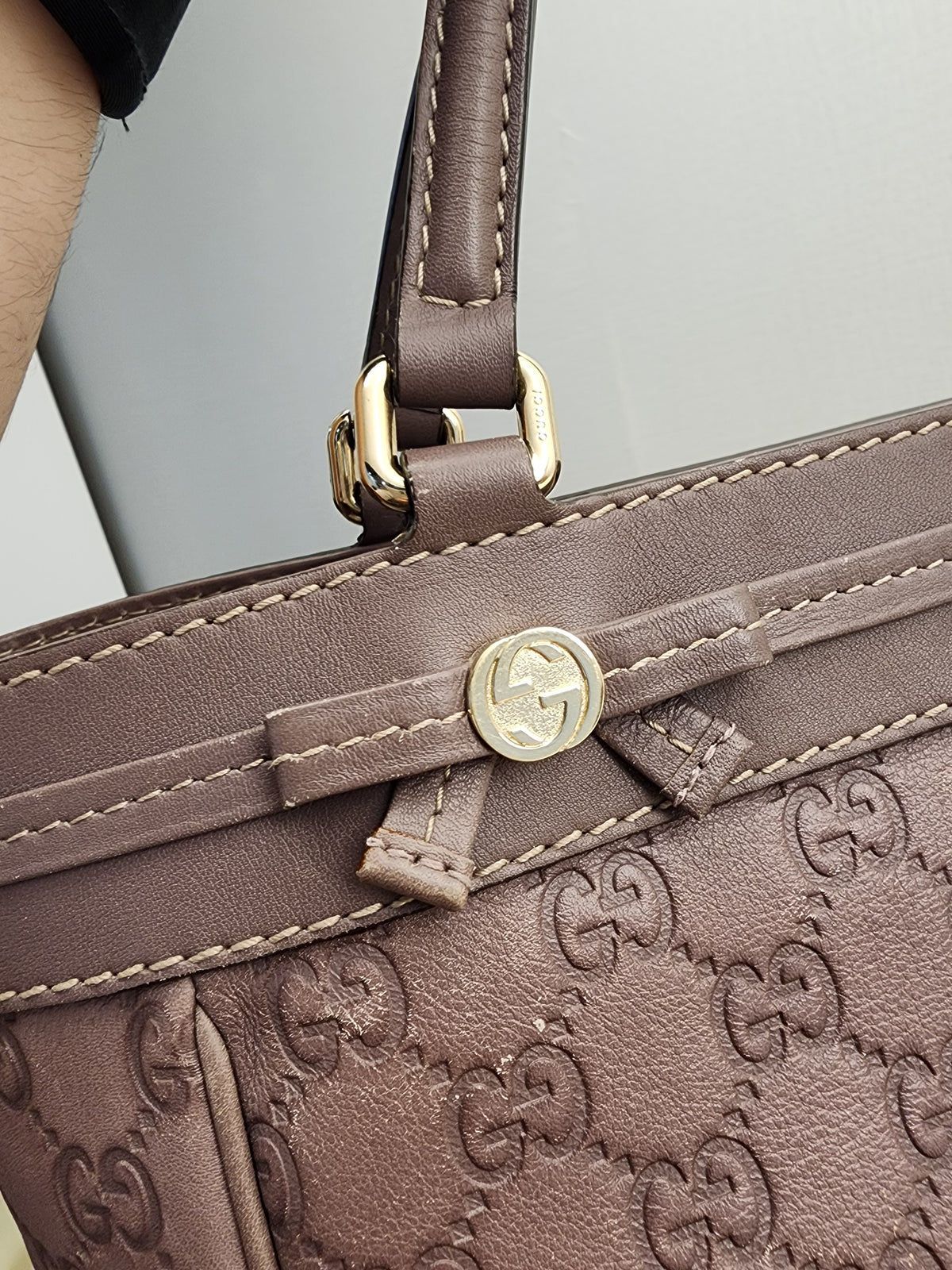 Gucci Purple Guccissima Mayfair Tote