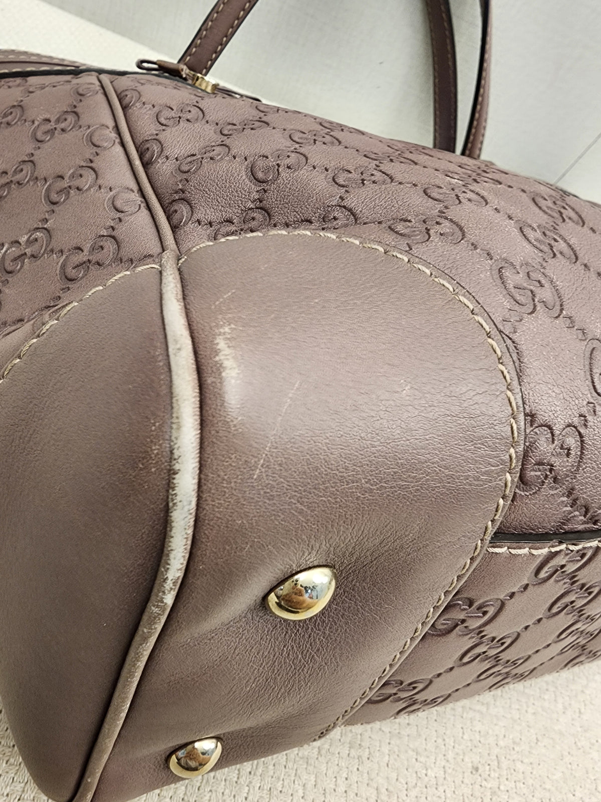 Gucci Purple Guccissima Mayfair Tote