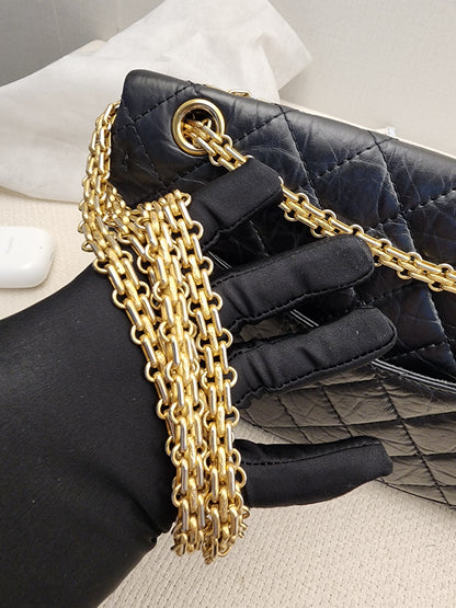 Chanel Black Aged Calfskin 2.55 226 (GHW)