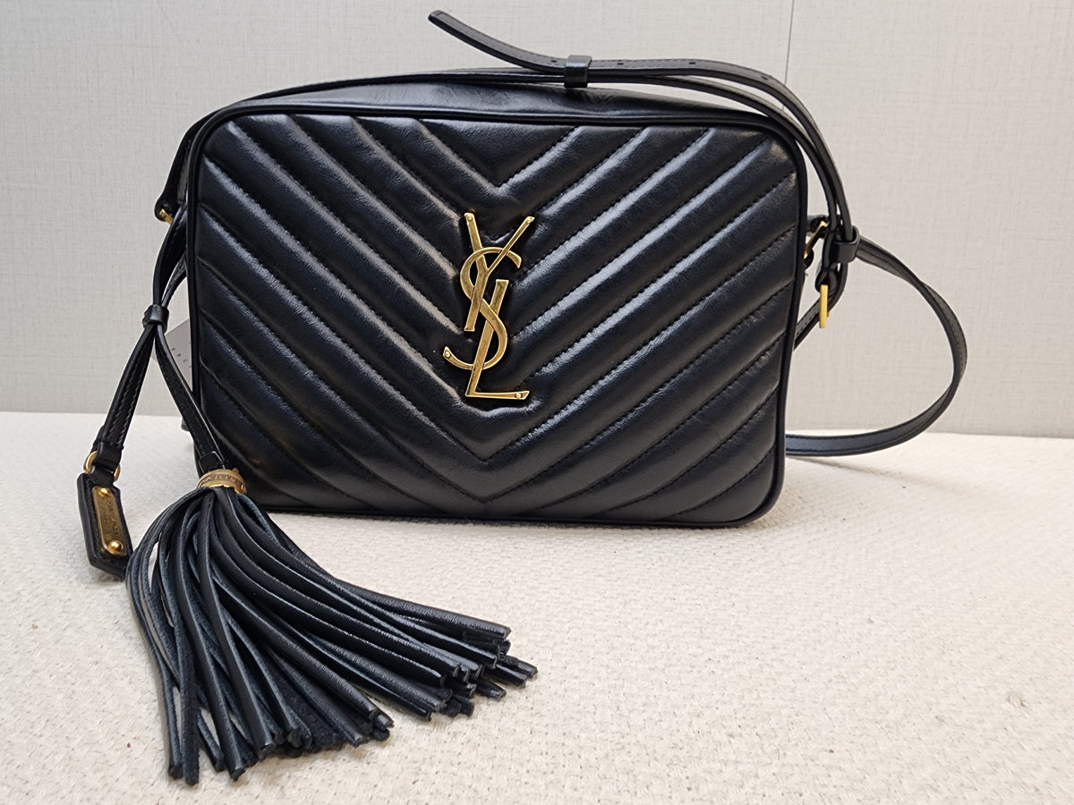 YSL Black Calfskin Lou Camera Bag (GHW)