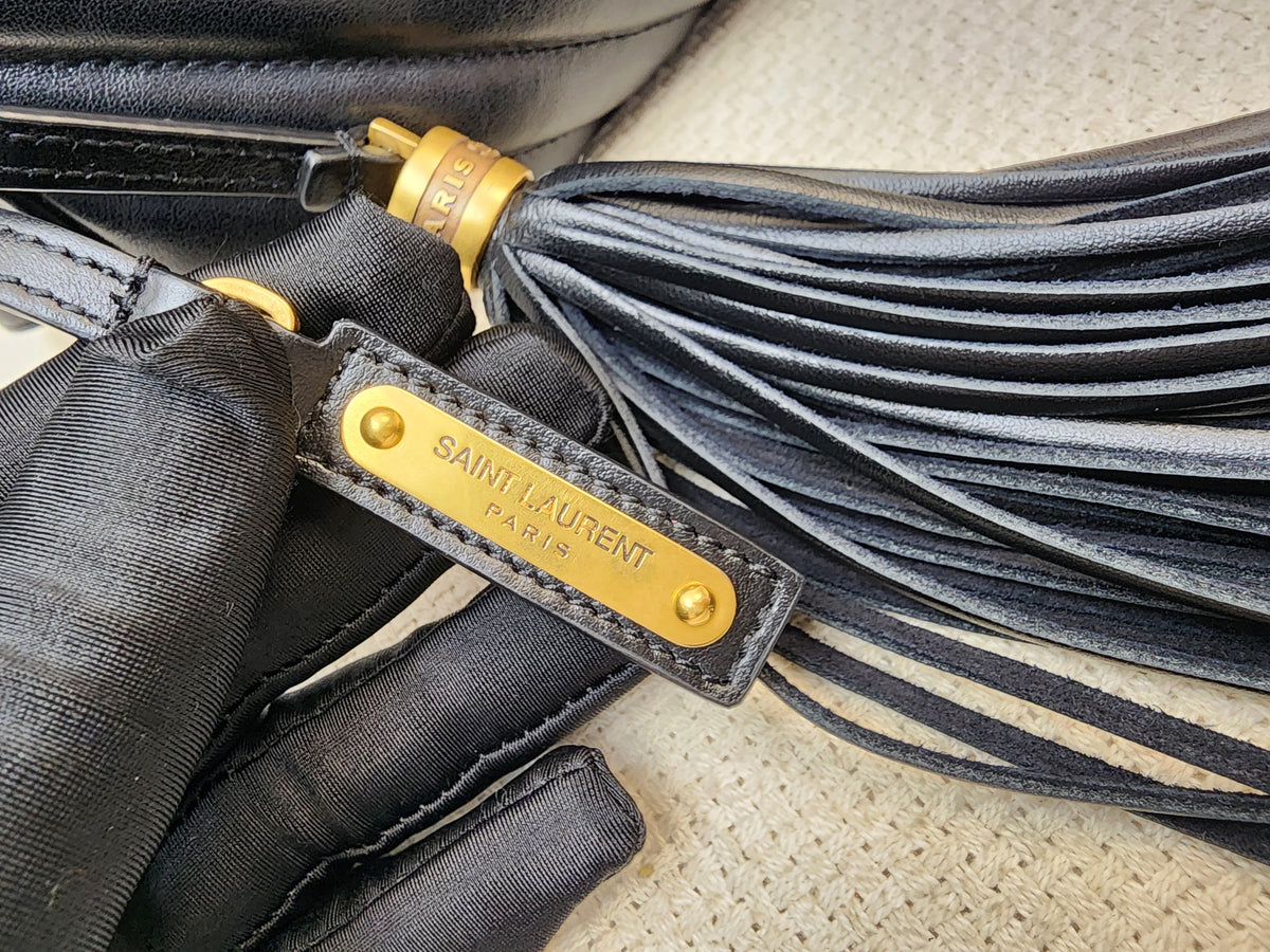 YSL Black Calfskin Lou Camera Bag (GHW)
