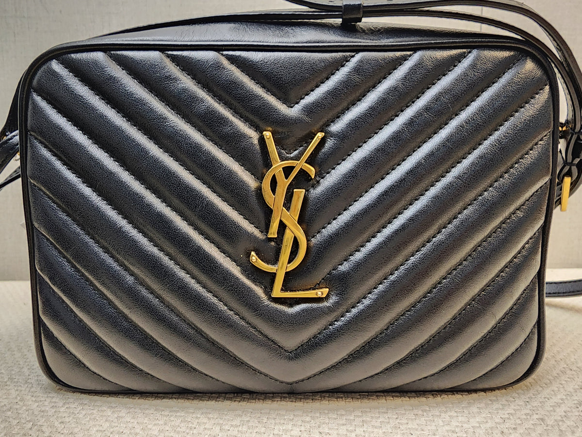 YSL Black Calfskin Lou Camera Bag (GHW)