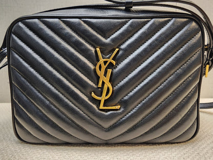 YSL Black Calfskin Lou Camera Bag (GHW)