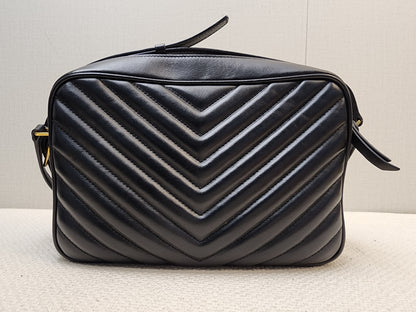 YSL Black Calfskin Lou Camera Bag (GHW)