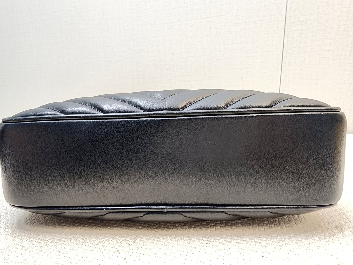 YSL Black Calfskin Lou Camera Bag (GHW)