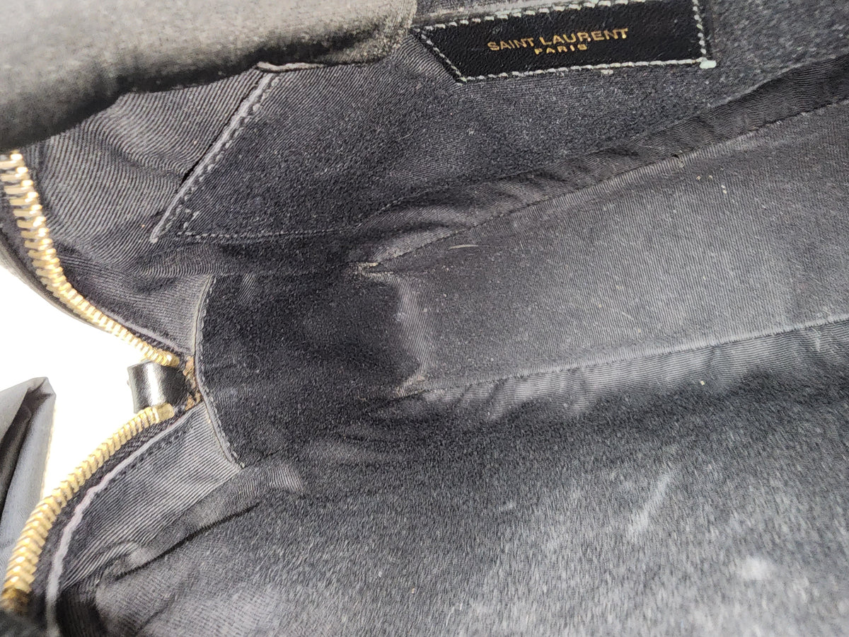 YSL Black Calfskin Lou Camera Bag (GHW)