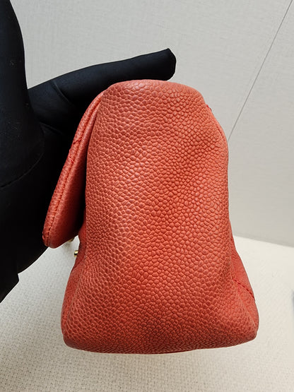 Chanel Red Matte Caviar Medium Chic Flap (AGHW)