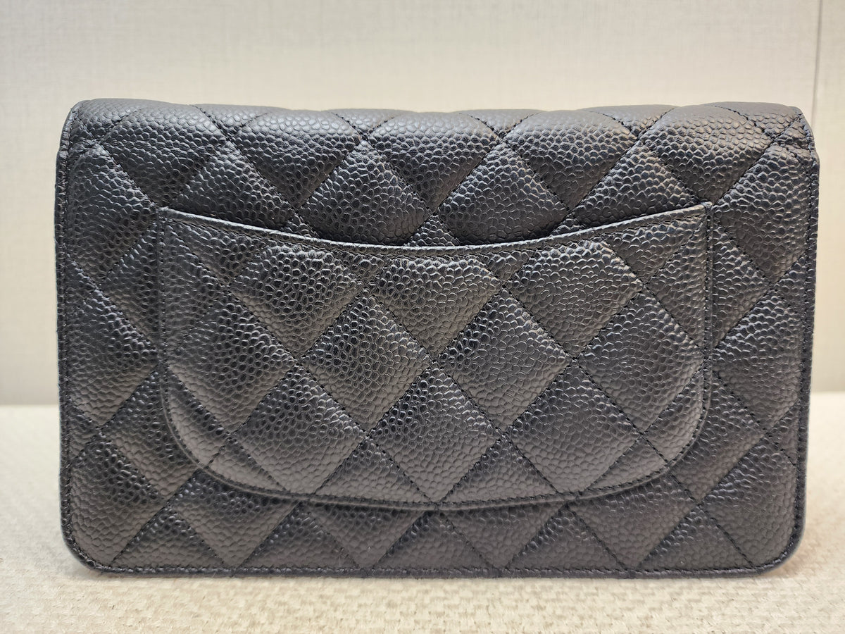 Chanel Black Caviar Classic Turnlock WOC (GHW)