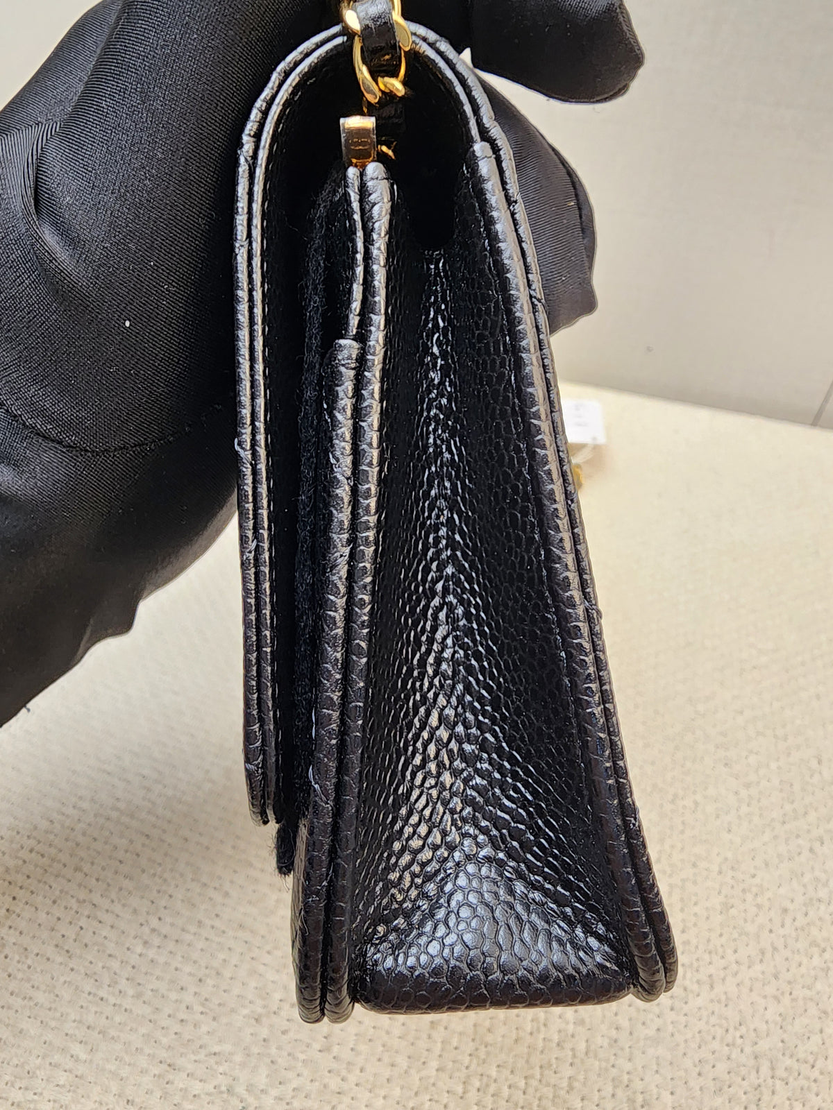 Chanel Black Caviar Classic Turnlock WOC (GHW)