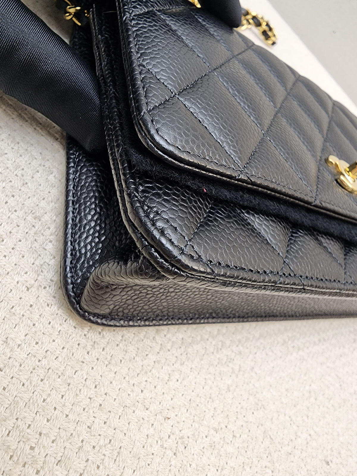 Chanel Black Caviar Classic Turnlock WOC (GHW)