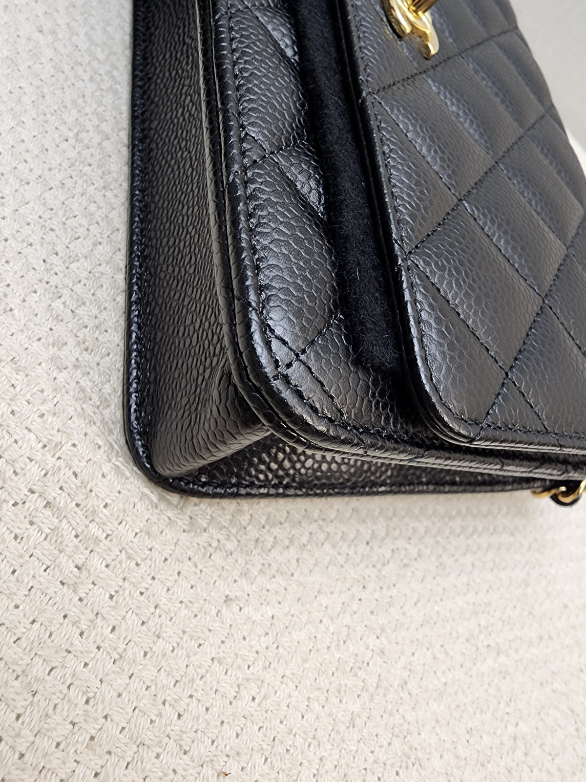 Chanel Black Caviar Classic Turnlock WOC (GHW)