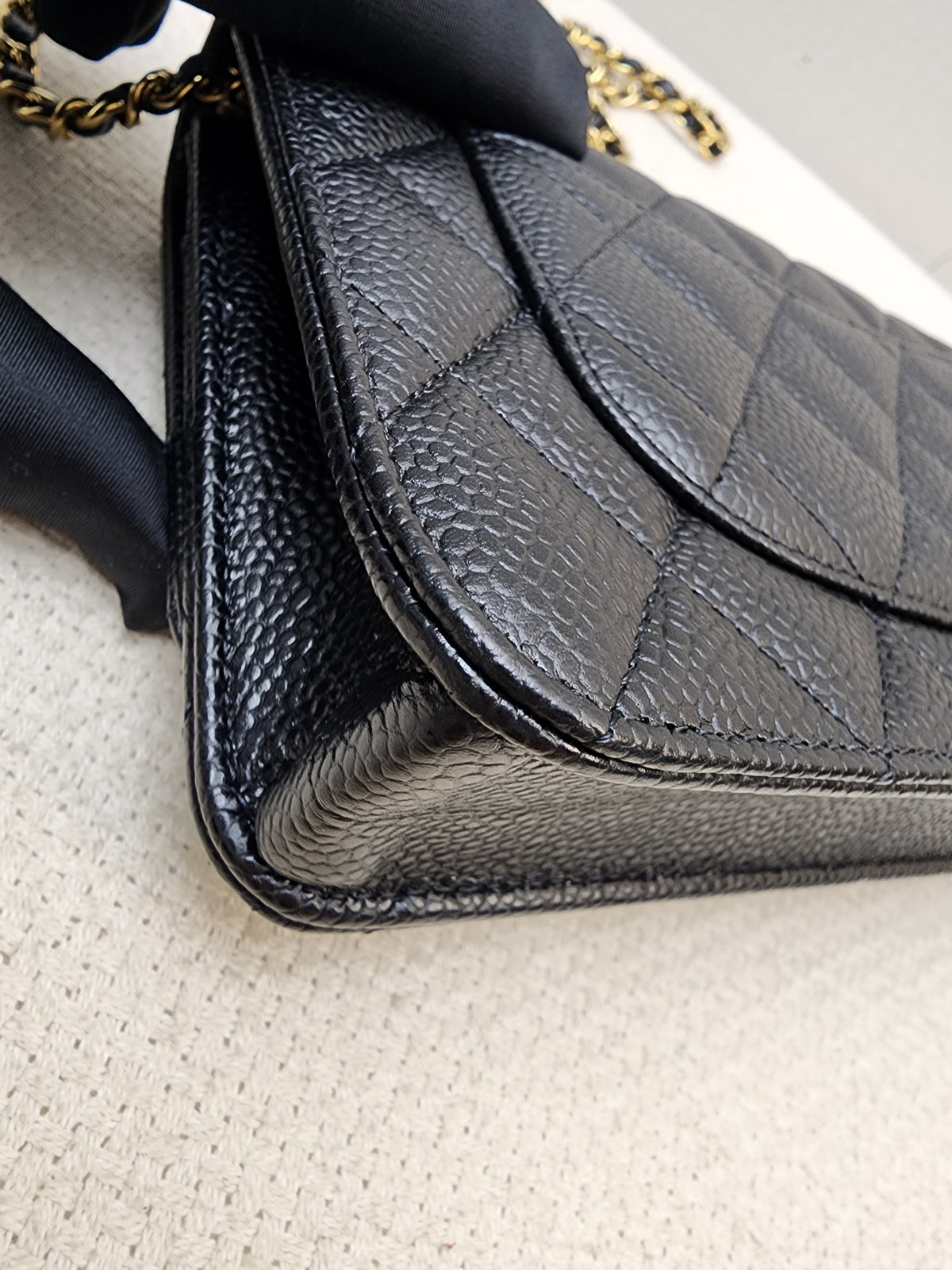 Chanel Black Caviar Classic Turnlock WOC (GHW)