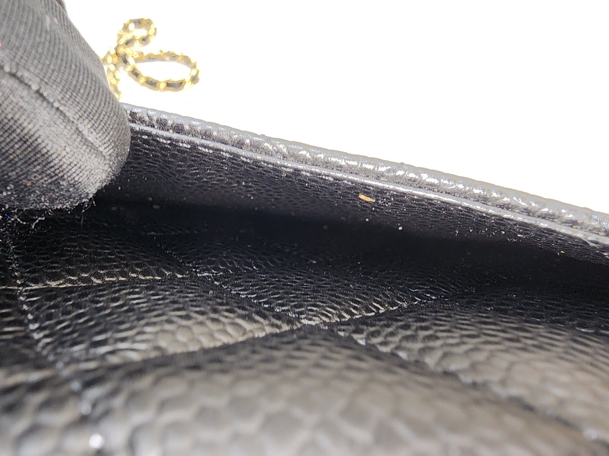 Chanel Black Caviar Classic Turnlock WOC (GHW)