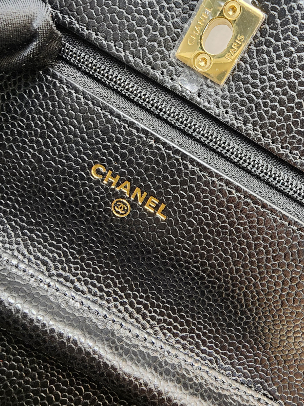 Chanel Black Caviar Classic Turnlock WOC (GHW)
