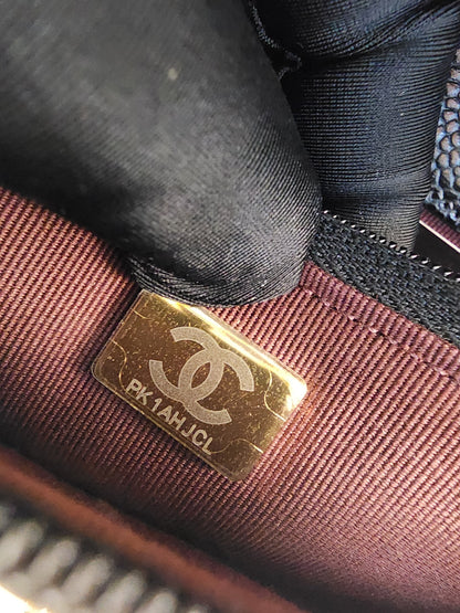 Chanel Black Caviar Classic Turnlock WOC (GHW)