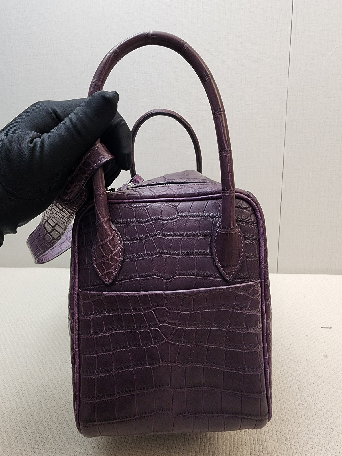 Hermes Violet Matte Niloticus Crocodile Lindy 26