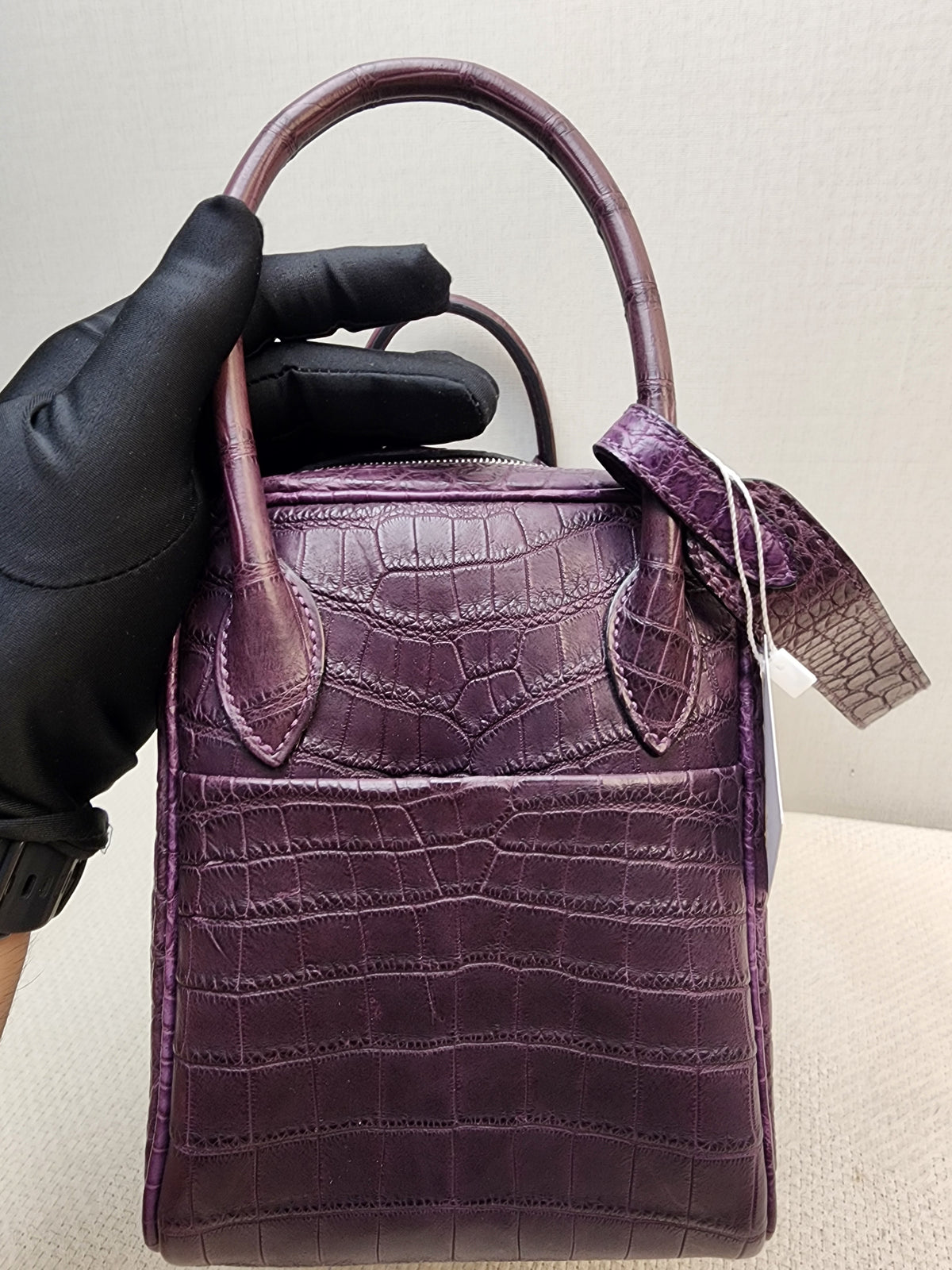 Hermes Violet Matte Niloticus Crocodile Lindy 26