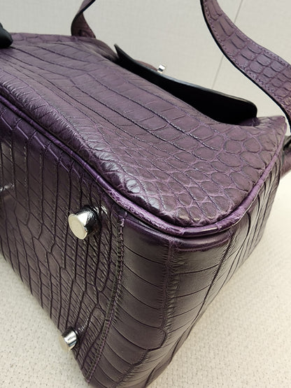 Hermes Violet Matte Niloticus Crocodile Lindy 26
